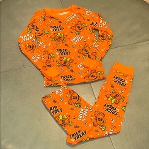 Disney Orange Halloween Kids Pajama Set
